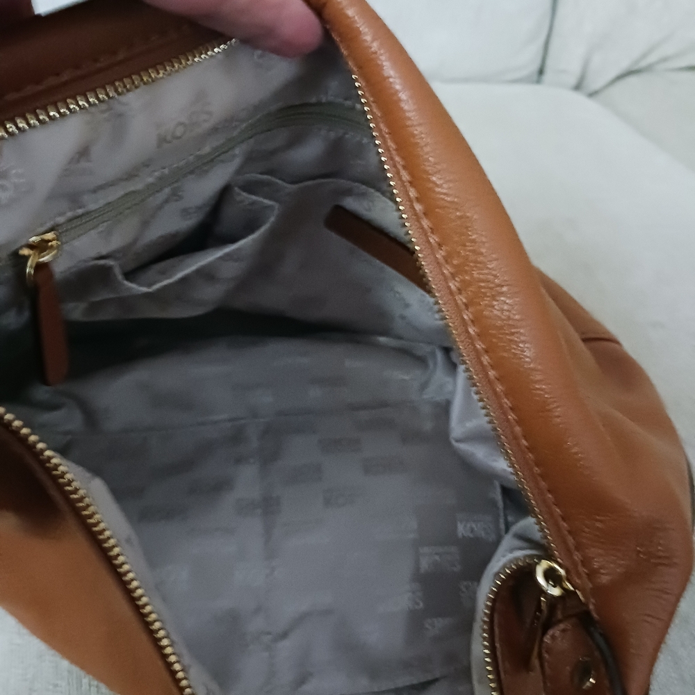 Michael Kors brown soft genuine leather bucket bag - Picture 9 of 14